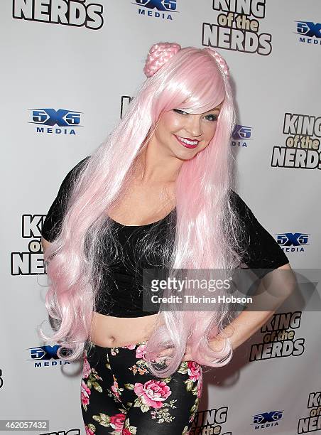Mindy Robinson attends the 'King Of The Nerds' season 3 premiere launch party on January 23, 2015 in Encino, California.