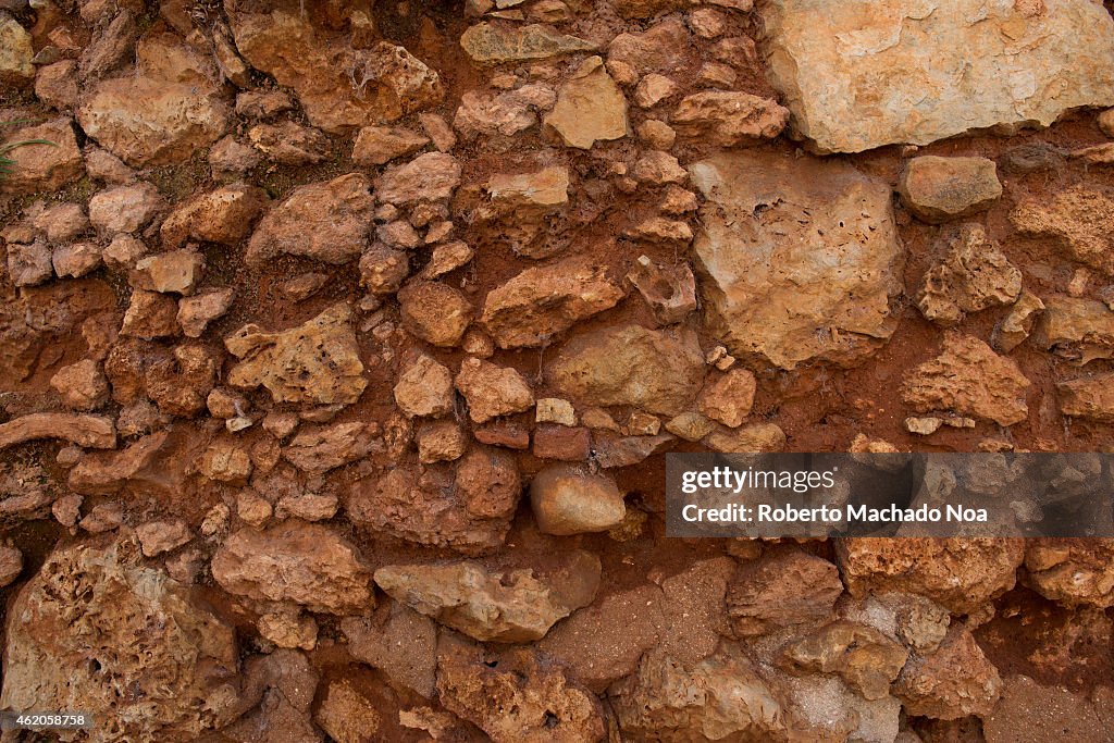 Old vintage colonial texture in a Trinidad wall in Cuba...