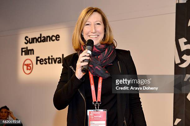 Sundance Institute Executive Director Keri Putnam speaks onstage during Documentary Film Program Reception during the 2015 Sundance Film Festival on...
