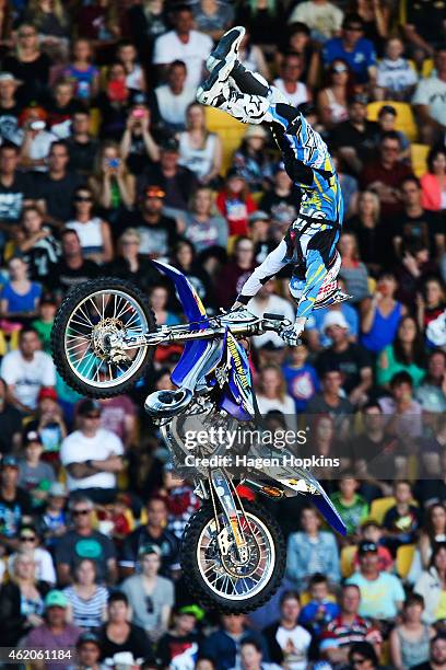 Jarryd McNeil during Nitro Circus Live at Westpac Stadium on January 24, 2015 in Wellington, New Zealand.