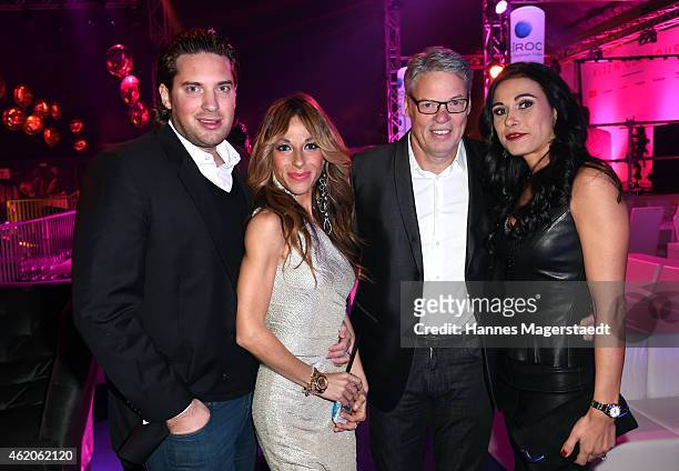 Sebastian and Guelcan Kamps, Heiner and Ela Kamps attend the Kitz n' Glamour Party 2015 on January 23, 2015 in Kitzbuehel, Austria.
