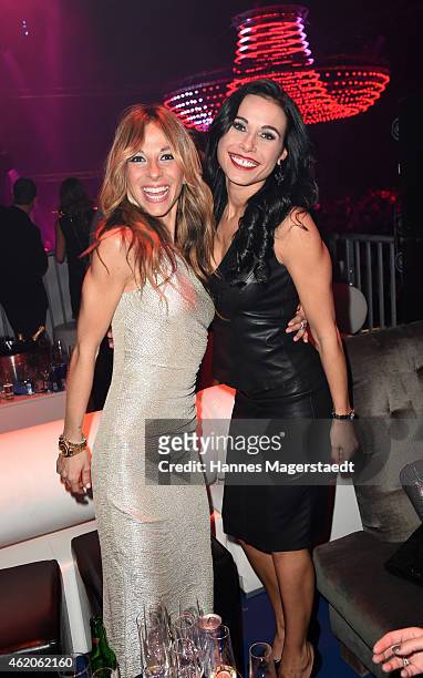 Guelcan Kamps and Ela Kamps attend the Kitz n' Glamour Party 2015 on January 23, 2015 in Kitzbuehel, Austria.