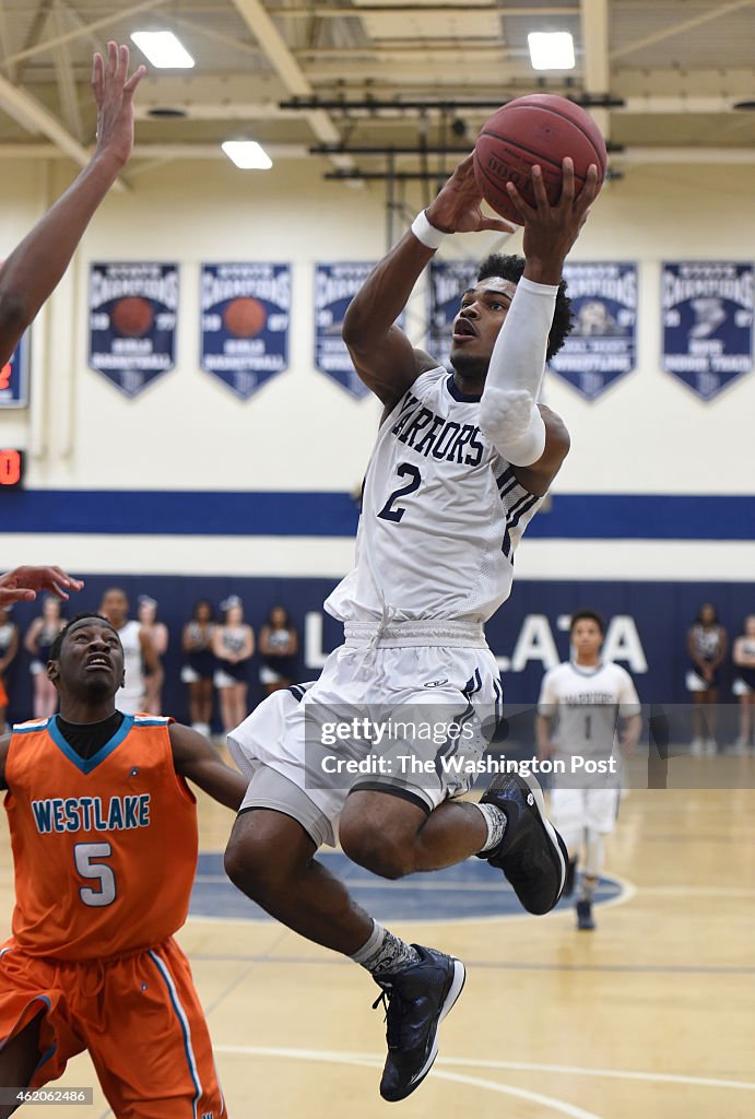 Boys' high school basketball- Westlake at La Plata