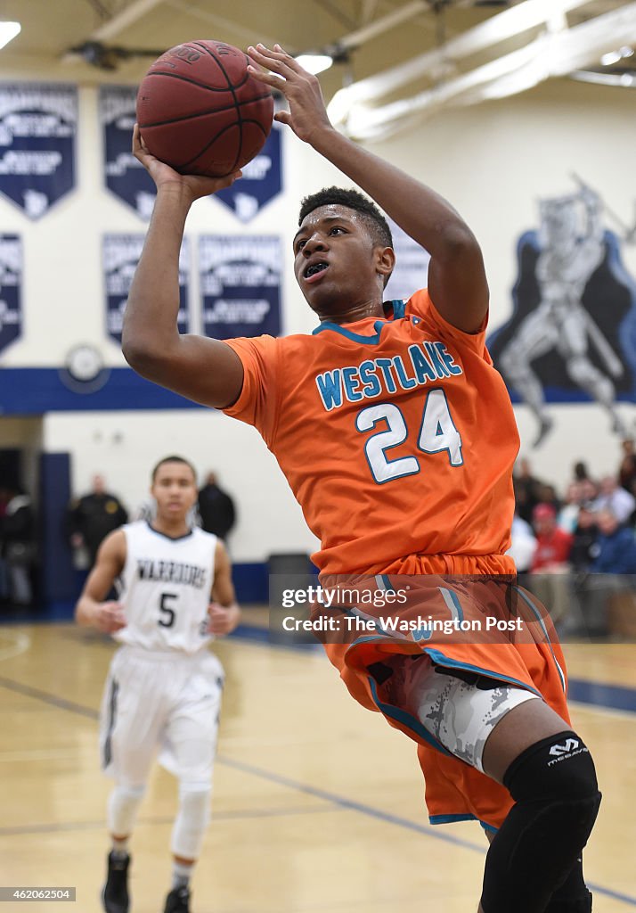 Boys' high school basketball- Westlake at La Plata