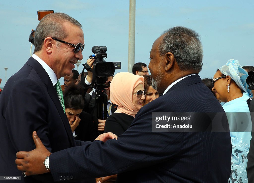 Turkish President Recep Tayyip Erdogan in Djibouti