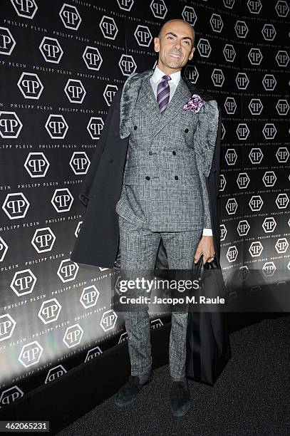 Enzo Miccio attends the Philipp Plein show as a part of Milan Fashion Week Menswear Autumn/Winter 2014 on January 12, 2014 in Milan, Italy.