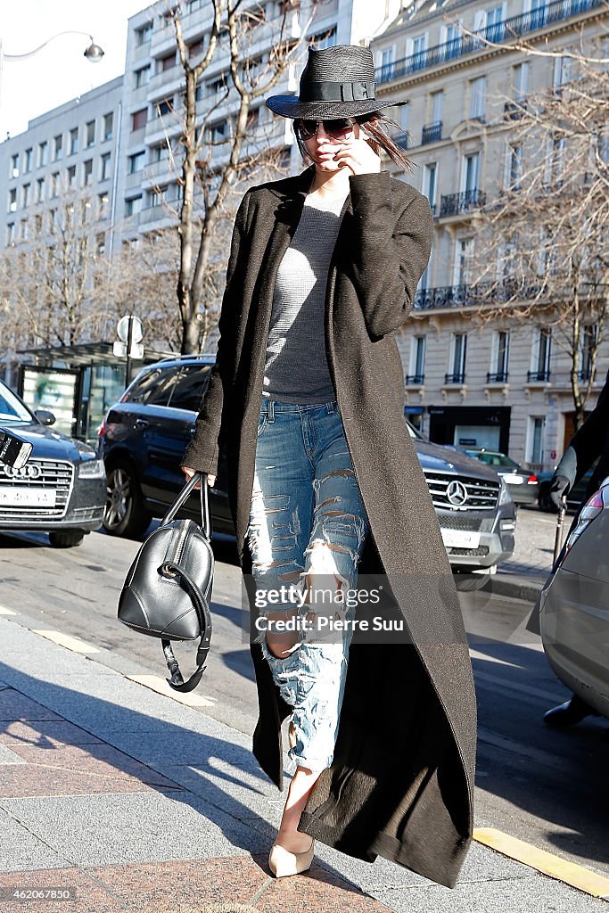 Celebrity Sightings In Paris  -  January 24, 2015