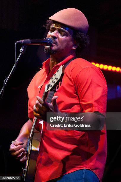 Jarekus Singleton performs at Tipitina's on January 23, 2015 in New Orleans, Louisiana.