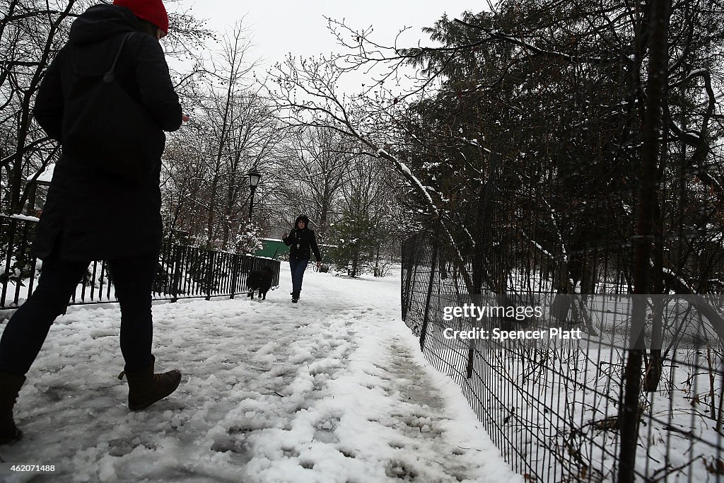 Nor'easter Storm Brings Light Snow To New York