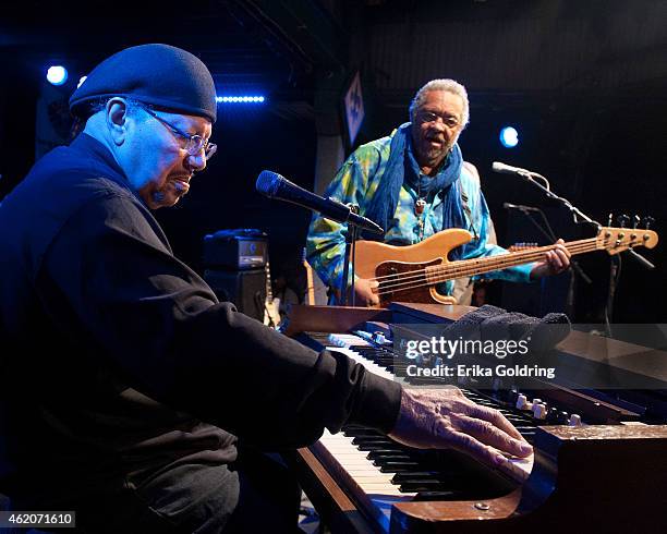 Art Neville and George Porter, Jr. Of the band Funky Meters perform at Tipitina's on January 23, 2015 in New Orleans, Louisiana.
