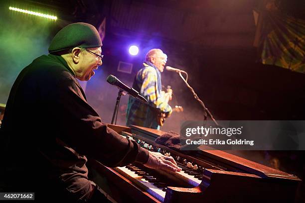 Art Neville and George Porter, Jr. Of the band Funky Meters perform at Tipitina's on January 23, 2015 in New Orleans, Louisiana.