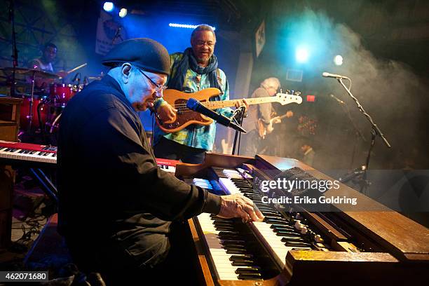 Terence Higgins, Art Neville, George Porter Jr. And Brian Stoltz of the Funky Meters perform at Tipitina's on January 23, 2015 in New Orleans,...