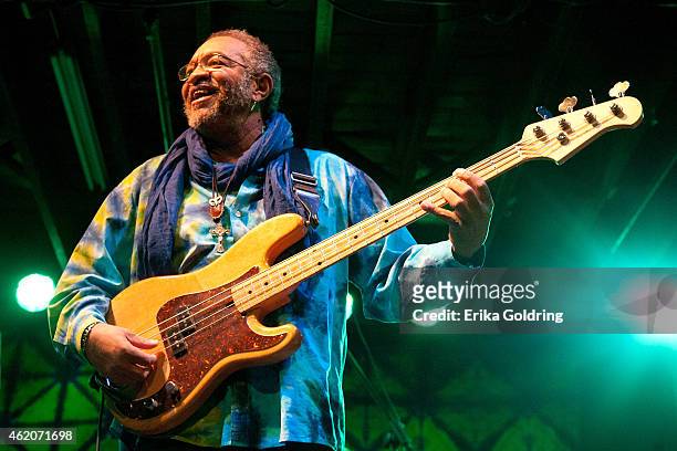 George Porter, Jr. Of the band Funky Meters performs at Tipitina's on January 23, 2015 in New Orleans, Louisiana.