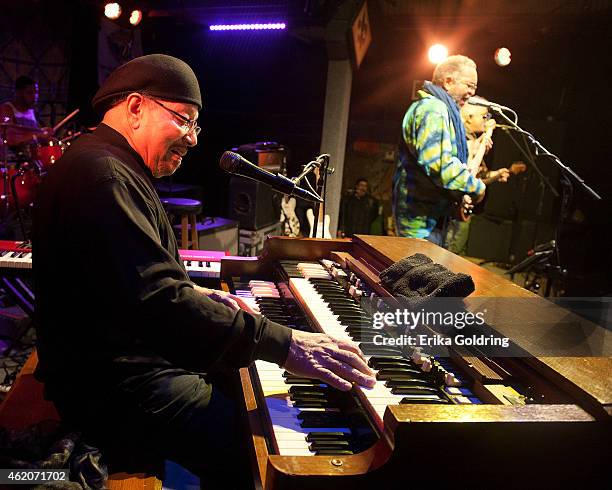 Art Neville of the Funky Meters performs at Tipitina's on January 23, 2015 in New Orleans, Louisiana.