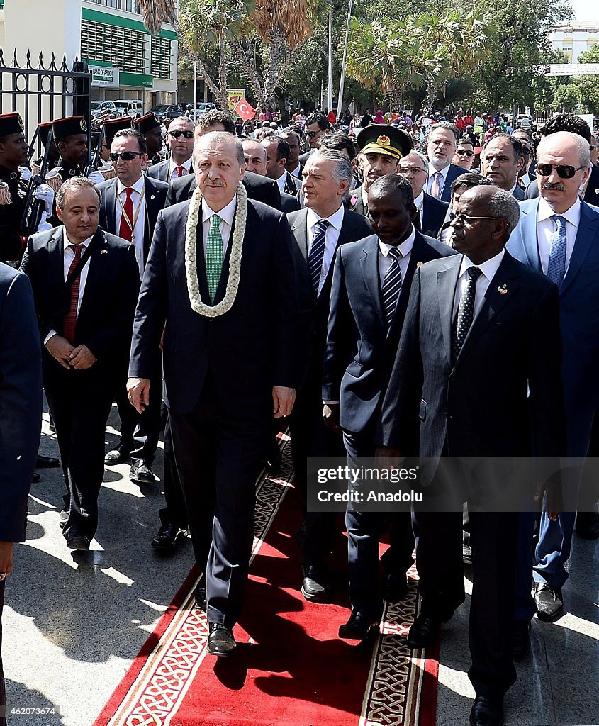 Turkish President Recep Tayyip Erdogan in Djibouti