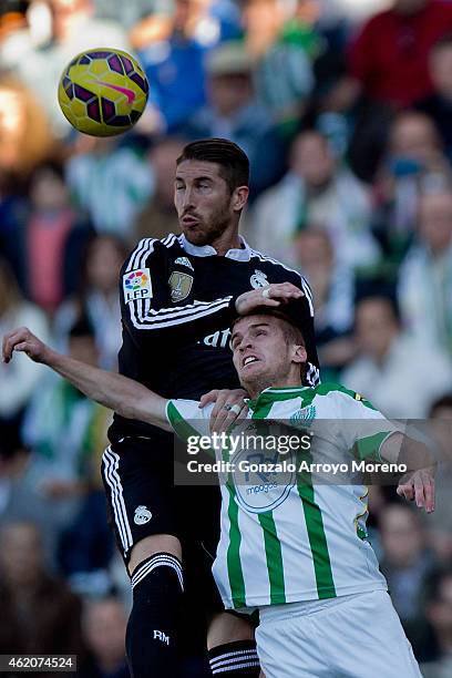 During the La Liga match between Cordoba CF and Real Madrid CF at El Arcangel stadium on January 24, 2015 in Cordoba, Spain.