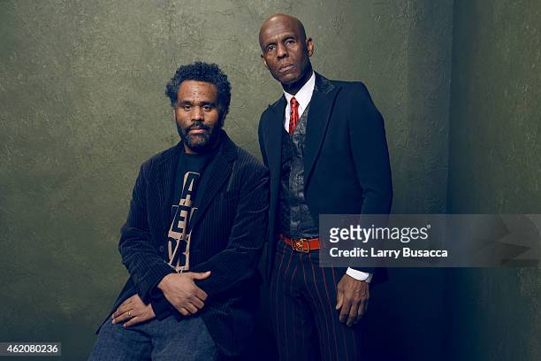 Dapper Dan and filmmaker Sacha Jenkins from "Fresh Dressed" pose for a portrait at the Village at the Lift Presented by McDonald's McCafe during the...