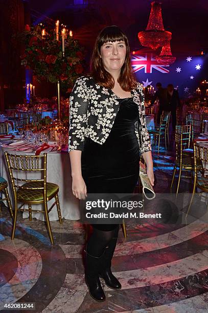 Evie Wyld attends as Kylie Minogue is awarded Australian of the Year in the UK at Quantas Australia Day Gala Dinner at Australia House on January 24,...