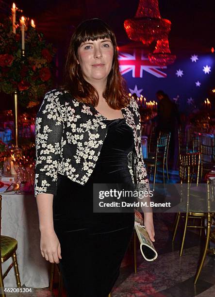 Evie Wyld attends as Kylie Minogue is awarded Australian of the Year in the UK at Quantas Australia Day Gala Dinner at Australia House on January 24,...