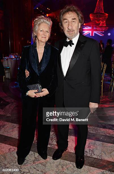 Jenny De Yong and Howard Jacobson attend as Kylie Minogue is awarded Australian of the Year in the UK at Quantas Australia Day Gala Dinner at...