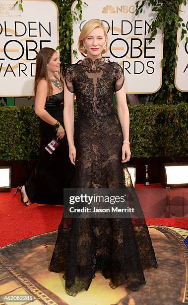 Actress Cate Blanchett attends the 71st Annual Golden Globe Awards held at The Beverly Hilton Hotel on January 12, 2014 in Beverly Hills, California.