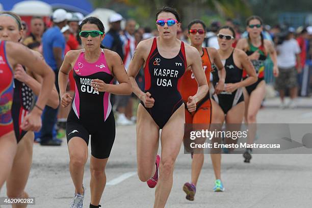 Kristin Kasper of USA in action during the Triathlon Iberoamerican Championships on 24, 2015 in La Habana, Cuba.