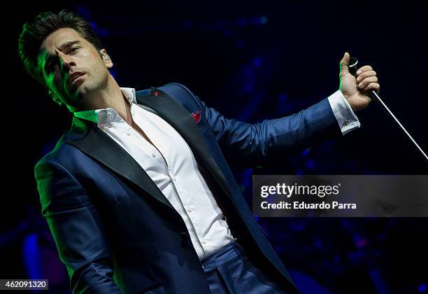 Singer David Bustamante perfoms at Price Circus on January 24, 2015 in Madrid, Spain.