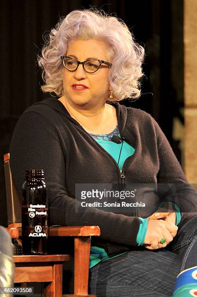 Writer Jenji Kohan appears onstage at the Power Of Story Panel: Serious Ladies during the 2015 Sundance Film Festival at the Egyptian Theatre on...