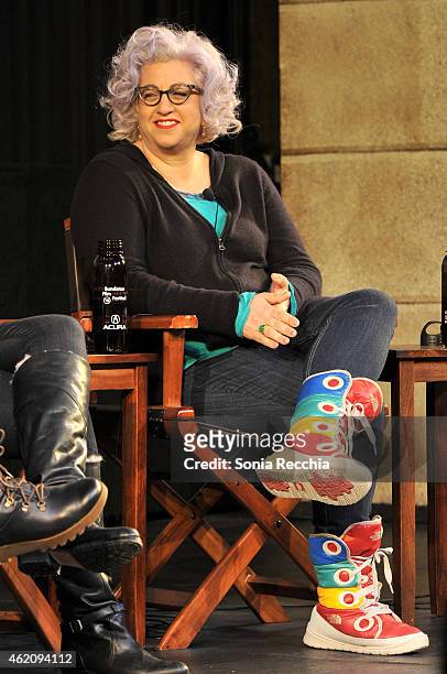 Writer Jenji Kohan appears onstage at the Power Of Story Panel: Serious Ladies during the 2015 Sundance Film Festival at the Egyptian Theatre on...
