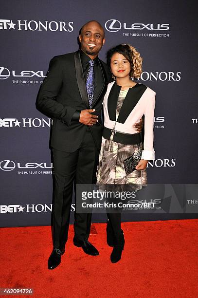 Actor Wayne Brady and Maile Masako Brady attend "The BET Honors" 2015 at Warner Theatre on January 24, 2015 in Washington, DC.