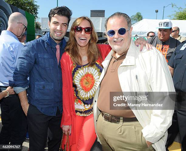 Jencarlos Canela, Lili Estefan and Raul De Molina participates in the 44th annual Three Kings Day Parade in Little Havana on January 12, 2014 in...