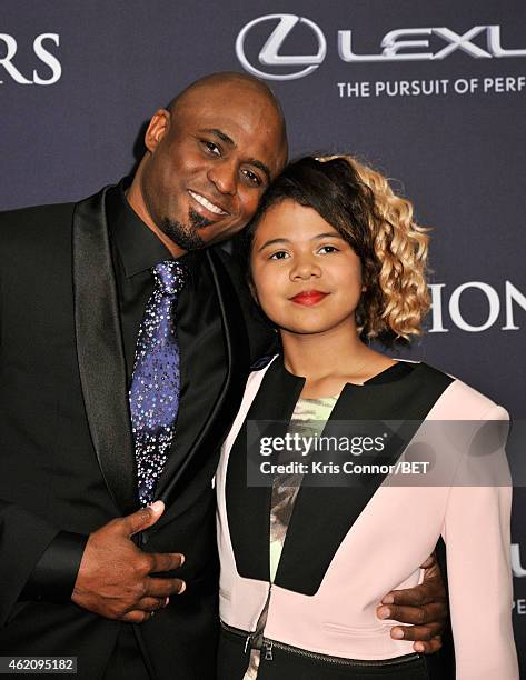 Actor Wayne Brady and Maile Masako Brady attend "The BET Honors" 2015 at Warner Theatre on January 24, 2015 in Washington, DC.