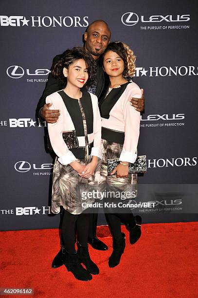 Guest, Wayne Brady and Maile Masako Brady attend "The BET Honors" 2015 at Warner Theatre on January 24, 2015 in Washington, DC.