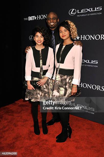 Guest, Wayne Brady and Maile Masako Brady attend "The BET Honors" 2015 at Warner Theatre on January 24, 2015 in Washington, DC.