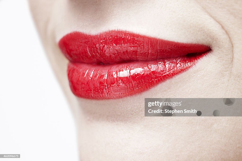 Close up of womans lips