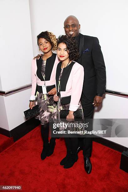 Maile Masako Brady, Wayne Brady and guest attend "The BET Honors" 2015 at Warner Theatre on January 24, 2015 in Washington, DC.