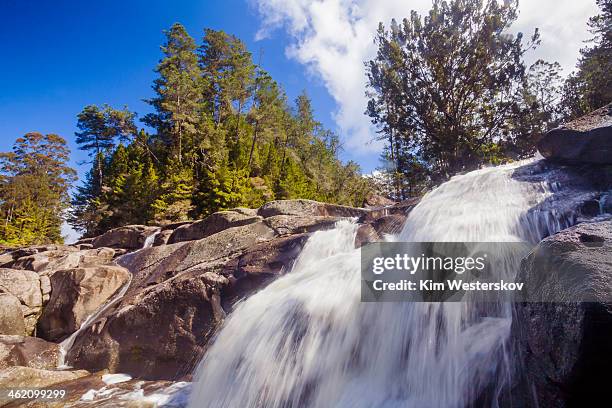 mclaren falls, blurred motion - westerskov stock pictures, royalty-free photos & images