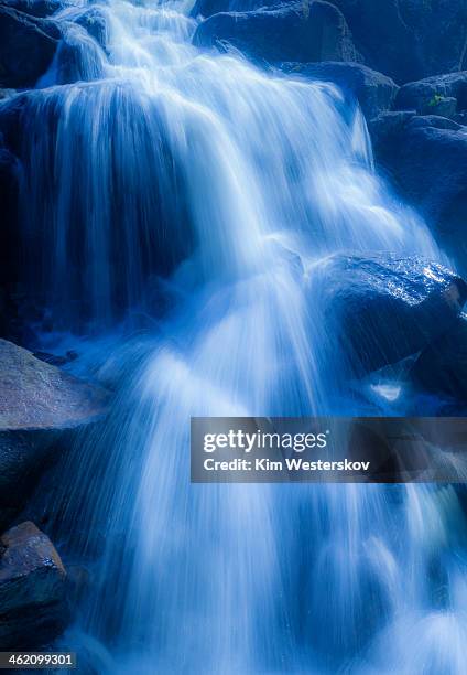 waterfall close up, blurred motion - westerskov stock pictures, royalty-free photos & images