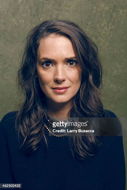 Actress Winona Ryder from "Experimenter" poses for a portrait at the Village at the Lift Presented by McDonald's McCafe during the 2015 Sundance Film...