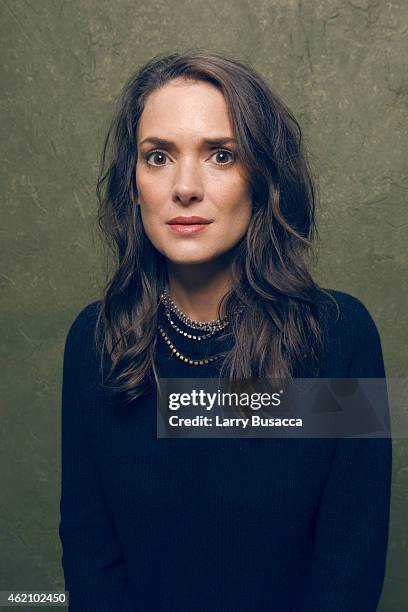 Actress Winona Ryder from "Experimenter" poses for a portrait at the Village at the Lift Presented by McDonald's McCafe during the 2015 Sundance Film...