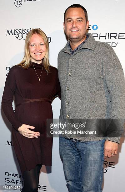Producers Lynette Howell and Jamie Patricof attend the "Mississippi Grind" premiere party at Chase Sapphire on January 24, 2015 in Park City, Utah.