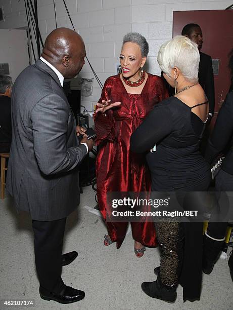Honoree Johnnetta B. Cole speaks backstage during "The BET Honors" 2015 at Warner Theatre on January 24, 2015 in Washington, DC.
