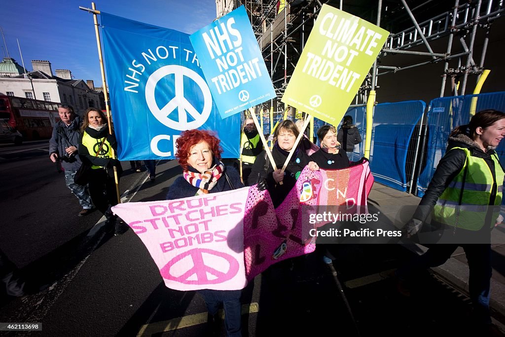 Hundreds of protesters gather outside the Ministry of...