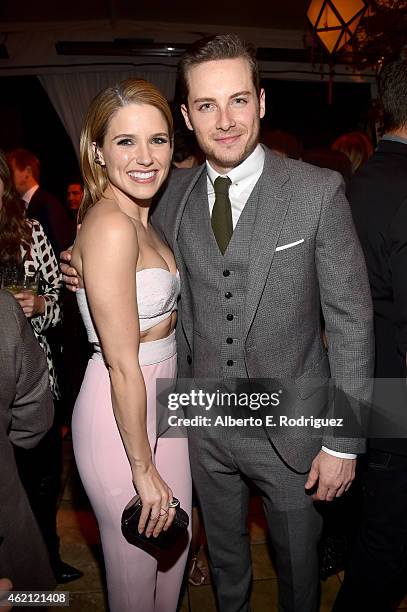 Actress Sophia Bush and Jesse Lee Soffer attend Entertainment Weekly's celebration honoring the 2015 SAG awards nominees at Chateau Marmont on...