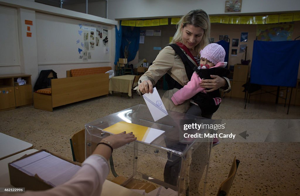 Greek Voters Head To The Polls For The General Election