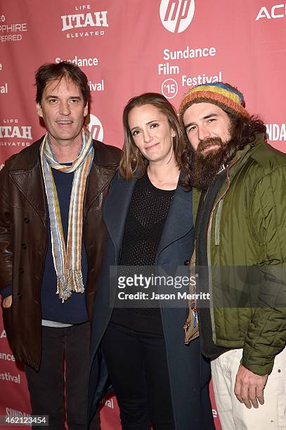 John Nau, Jessica Elbaum and Andrew Feltenstein attend the "Sleeping With Other People" premiere during the 2015 Sundance Film Festival on January...