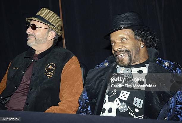 Members of Sly and the Family Stone Greg Errico and Sly Stone attend "Love City" A Convention Celebrating Sly & The Family Stone on January 24, 2015...