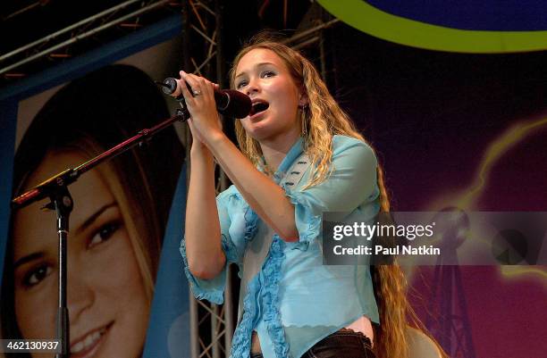 View of Hoku performing onstage during the Radio Disney Tour, in Chicago, Illinois, August 25, 2001.