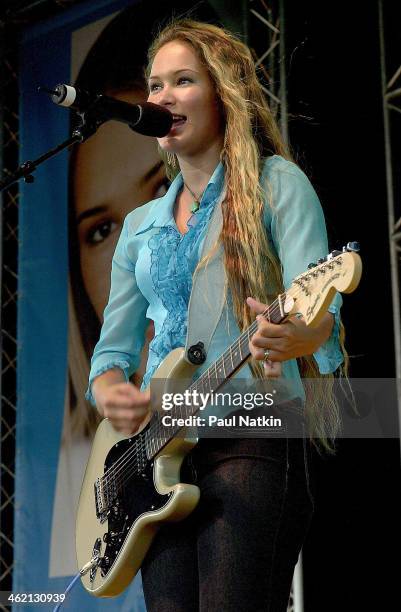 View of Hoku performing onstage during the Radio Disney Tour, in Chicago, Illinois, August 25, 2001.