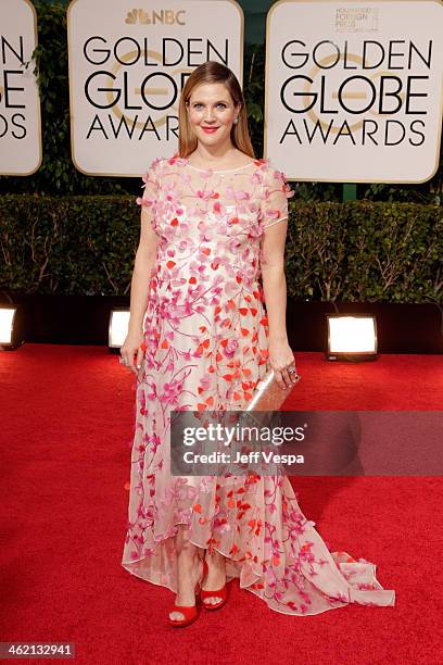 Actress Drew Barrymore attends the 71st Annual Golden Globe Awards held at The Beverly Hilton Hotel on January 12, 2014 in Beverly Hills, California.